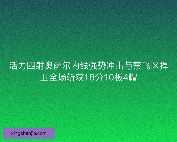 活力四射奥萨尔内线强势冲击与禁飞区捍卫全场斩获18分10板4帽