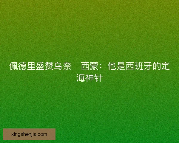 佩德里盛赞乌奈・西蒙：他是西班牙的定海神针