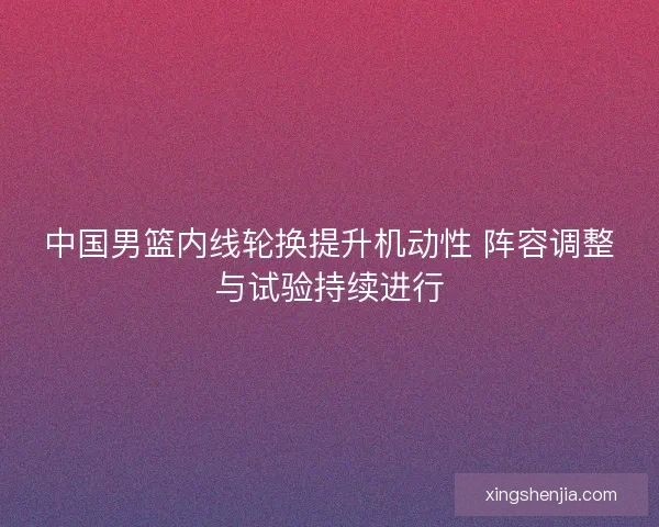 中国男篮内线轮换提升机动性 阵容调整与试验持续进行