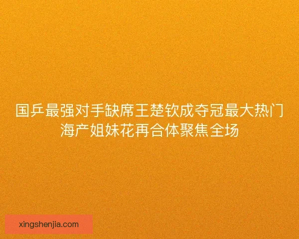 国乒最强对手缺席王楚钦成夺冠最大热门海产姐妹花再合体聚焦全场